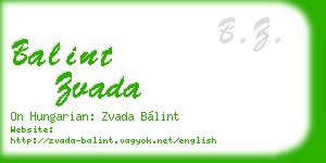 balint zvada business card